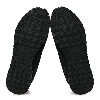 Valentino Garavani Mesh Fabric Suede Mens Rockrunner Sneakers 43.5 Black 7 of 11