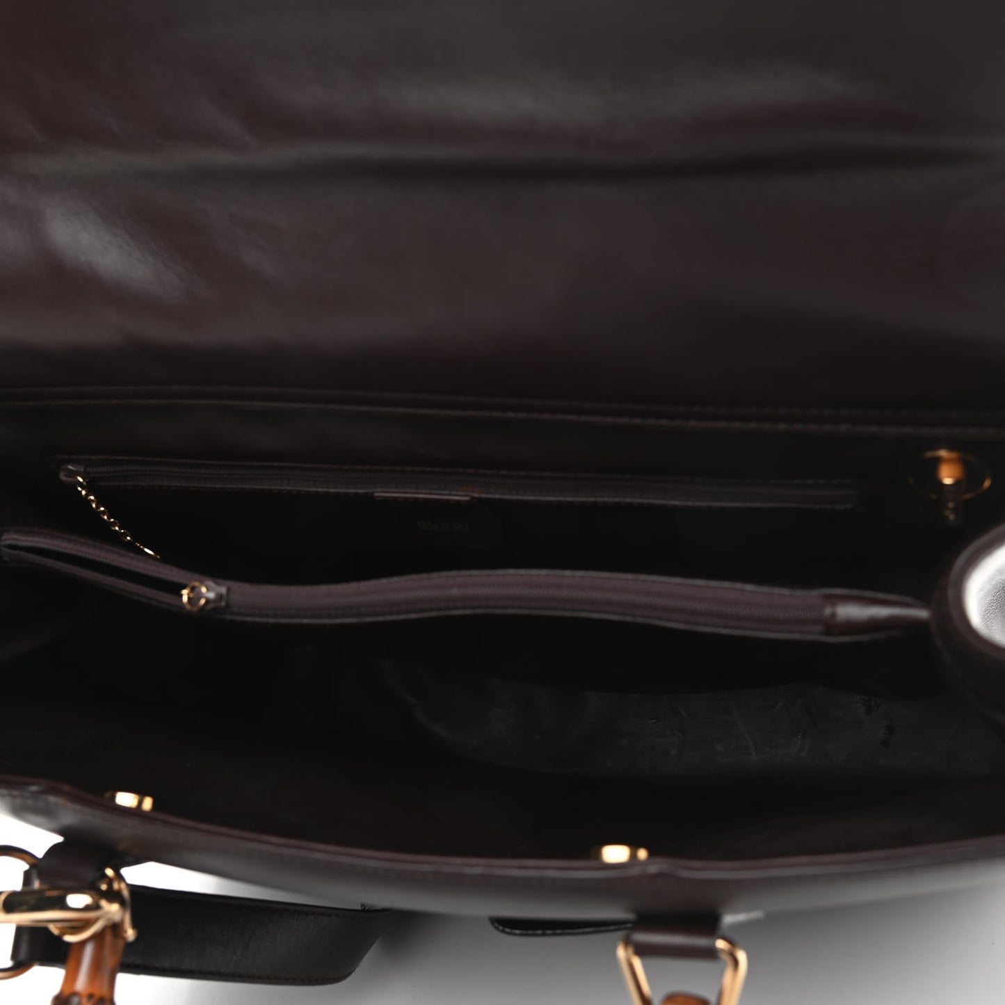 Calfskin Bamboo Tote Burgundy