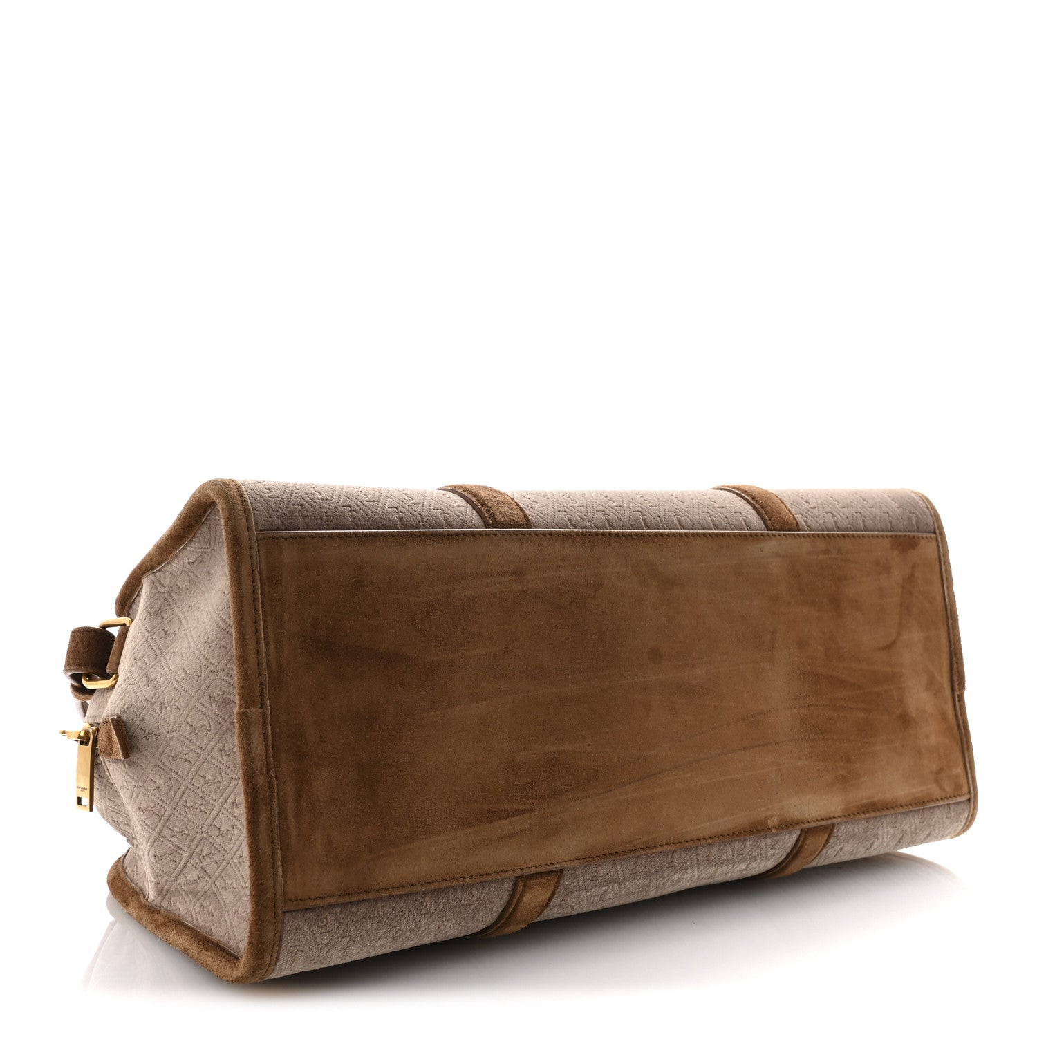 Saint Laurent Velvet Suede Le Monogramme Duffle Red Cigar 4 of 12