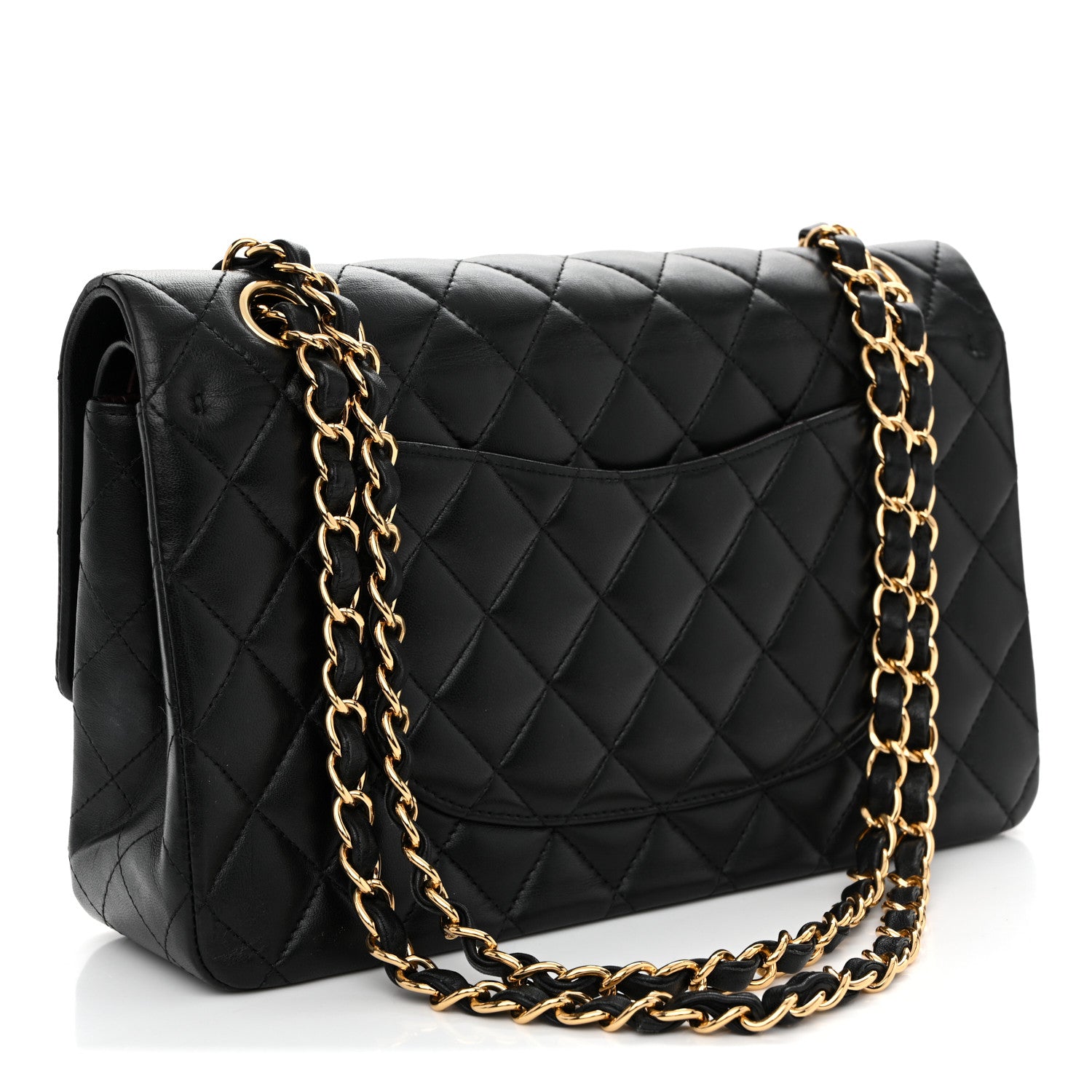 Chanel Lambskin Quilted Medium Double Flap Black 3 of 12