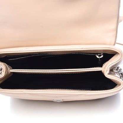 Saint Laurent Calfskin Y Quilted Monogram Toy Loulou Satchel Nude Powder 5 of 12