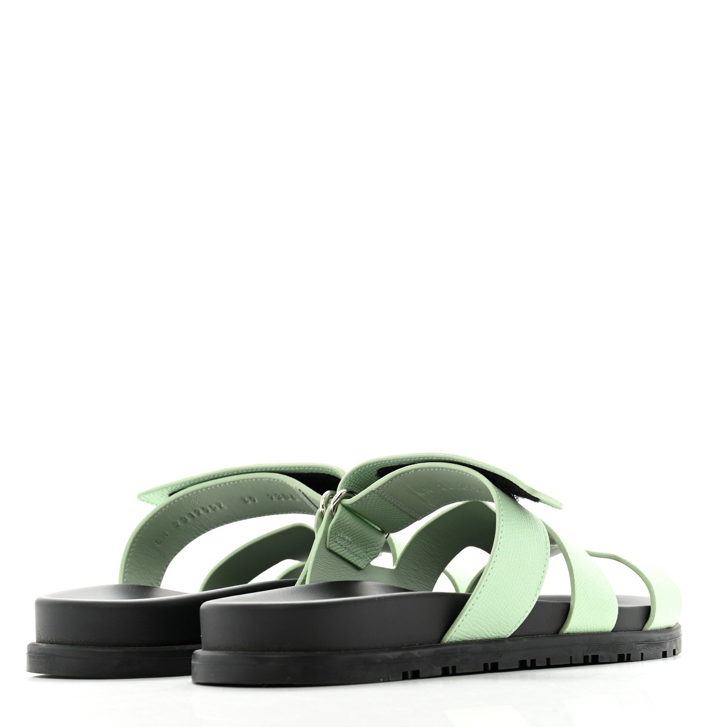 Hermes Epsom Womens Chypre Sandals 39 Vert Jade 5 of 10