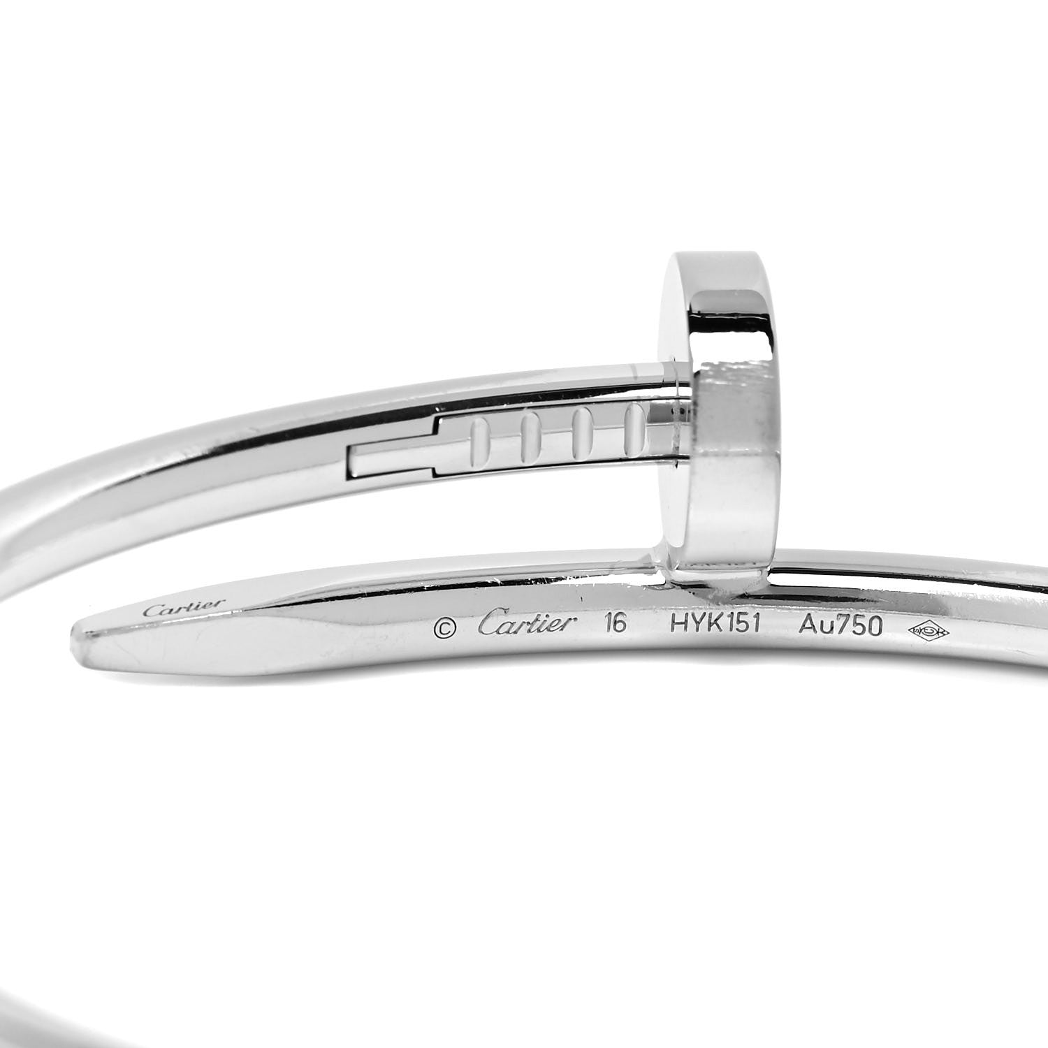 Cartier 18K White Gold Juste Un Clou Bracelet 16 4 of 5