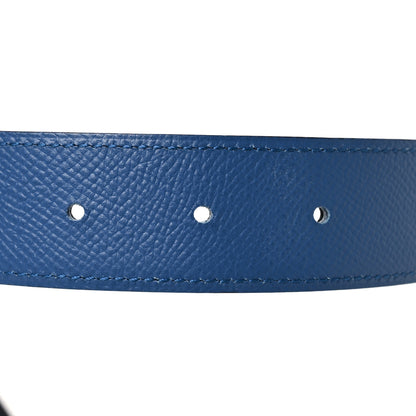 Hermes Swift Epsom Reversible Glenan 32mm Belt 85 34 Bleu Agate Black 3 of 7
