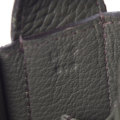 Hermes Taurillon Clemence Steve Pochette Vert De Gris 9 of 9
