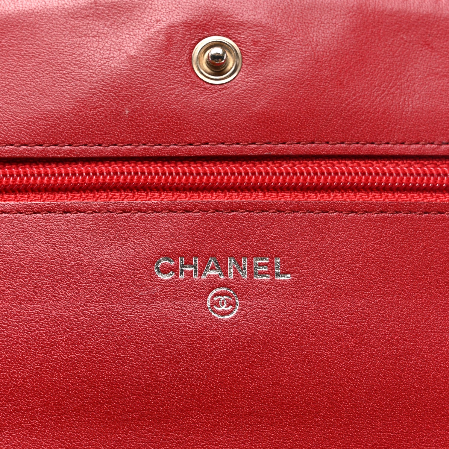 Chanel Patent Quilted Brilliant Wallet On Chain WOC Red 7 of 11