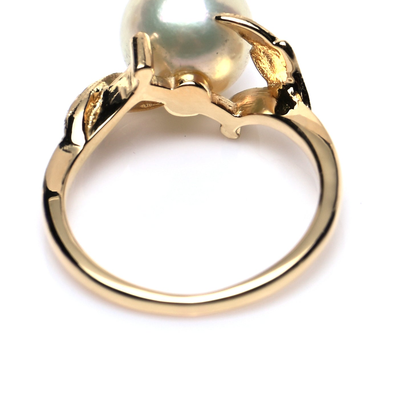 18K Yellow Gold Akoya Pearl 8.5mm Ring 49 5