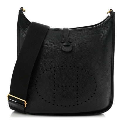 Hermes Taurillon Clemence EVELYNE III PM Black 1 of 11