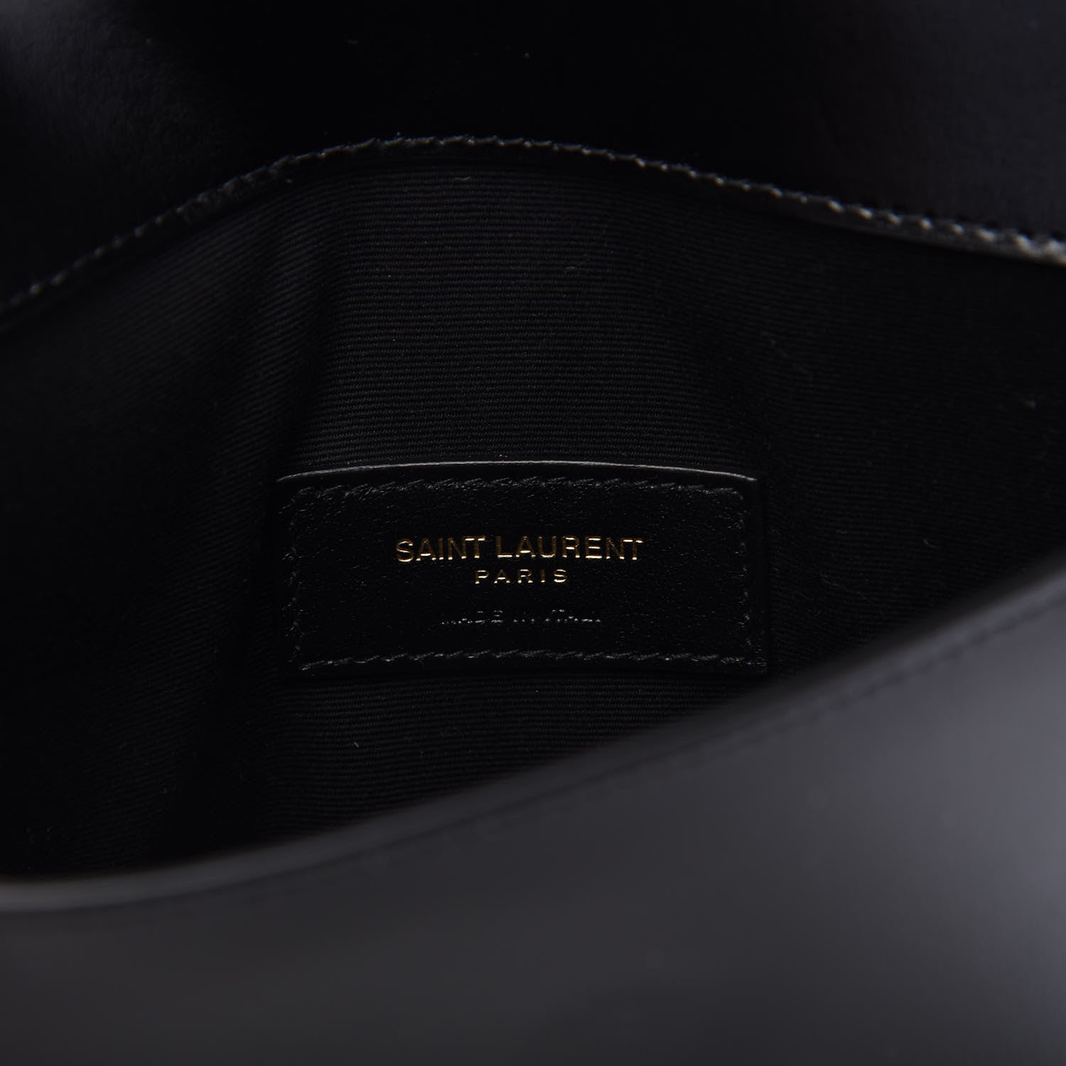 Saint Laurent Smooth Shiny Calfskin Monogram Uptown Baby Pouch Black 6 of 7
