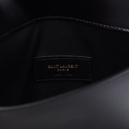 Saint Laurent Smooth Shiny Calfskin Monogram Uptown Baby Pouch Black 6 of 7