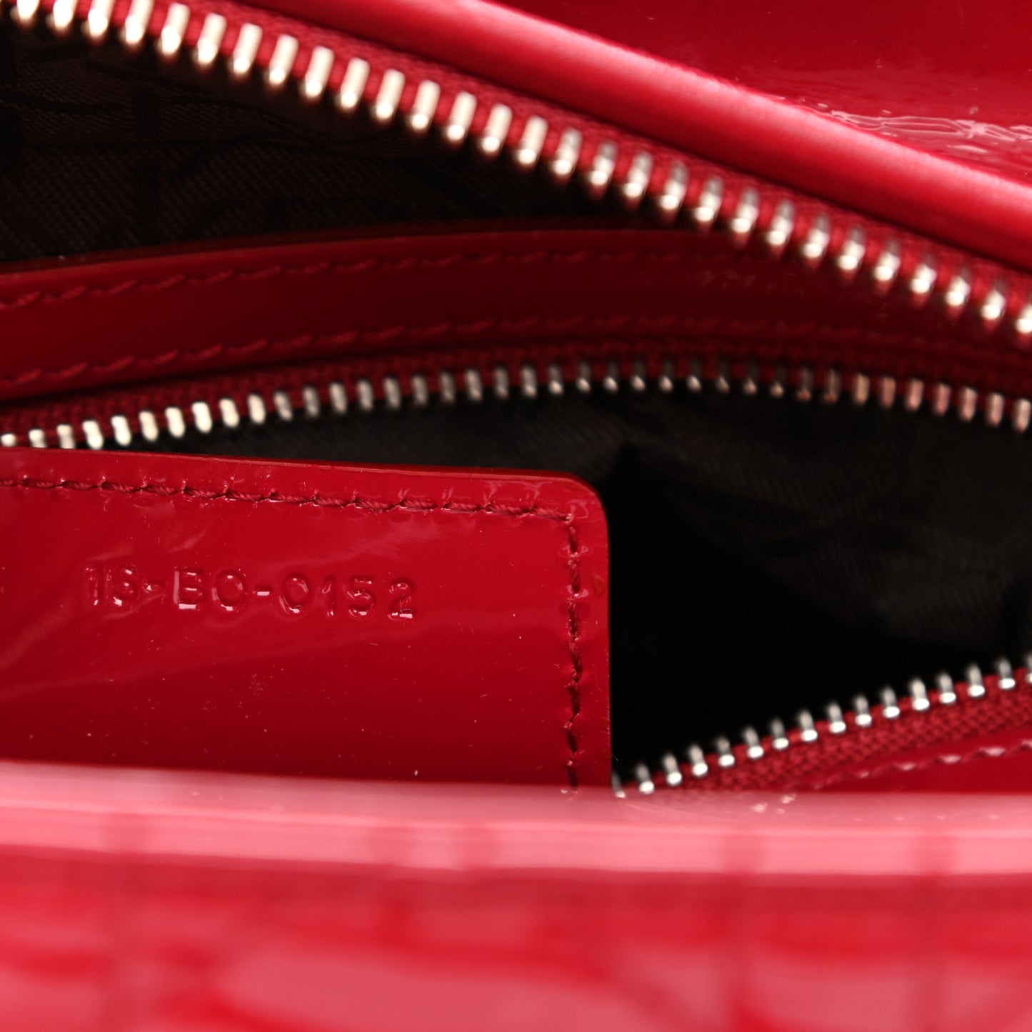 Patent Cannage Medium Lady Dior Red