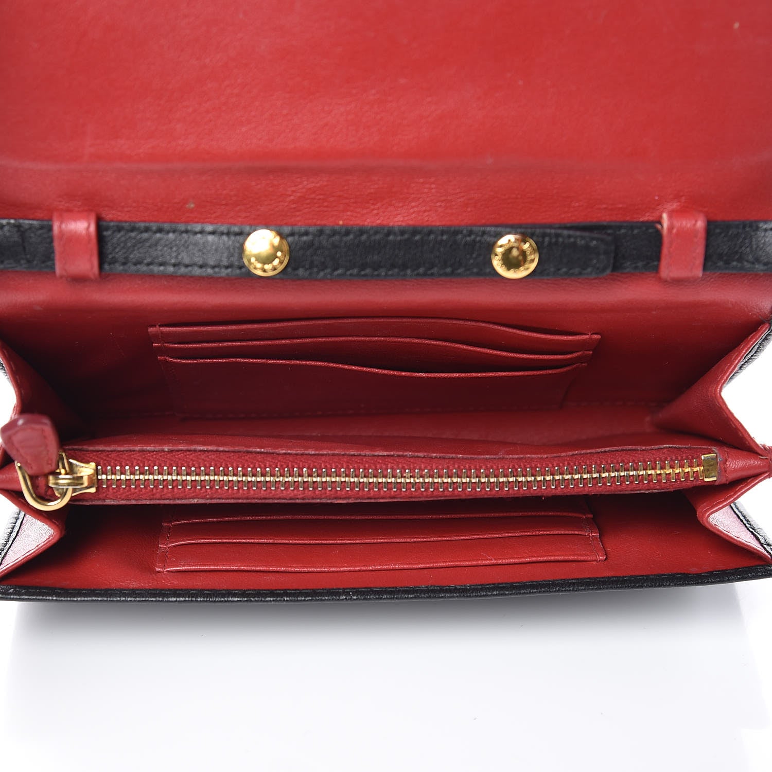 Prada Soft Calf Crossbody Wallet Black Fuoco 5 of 13