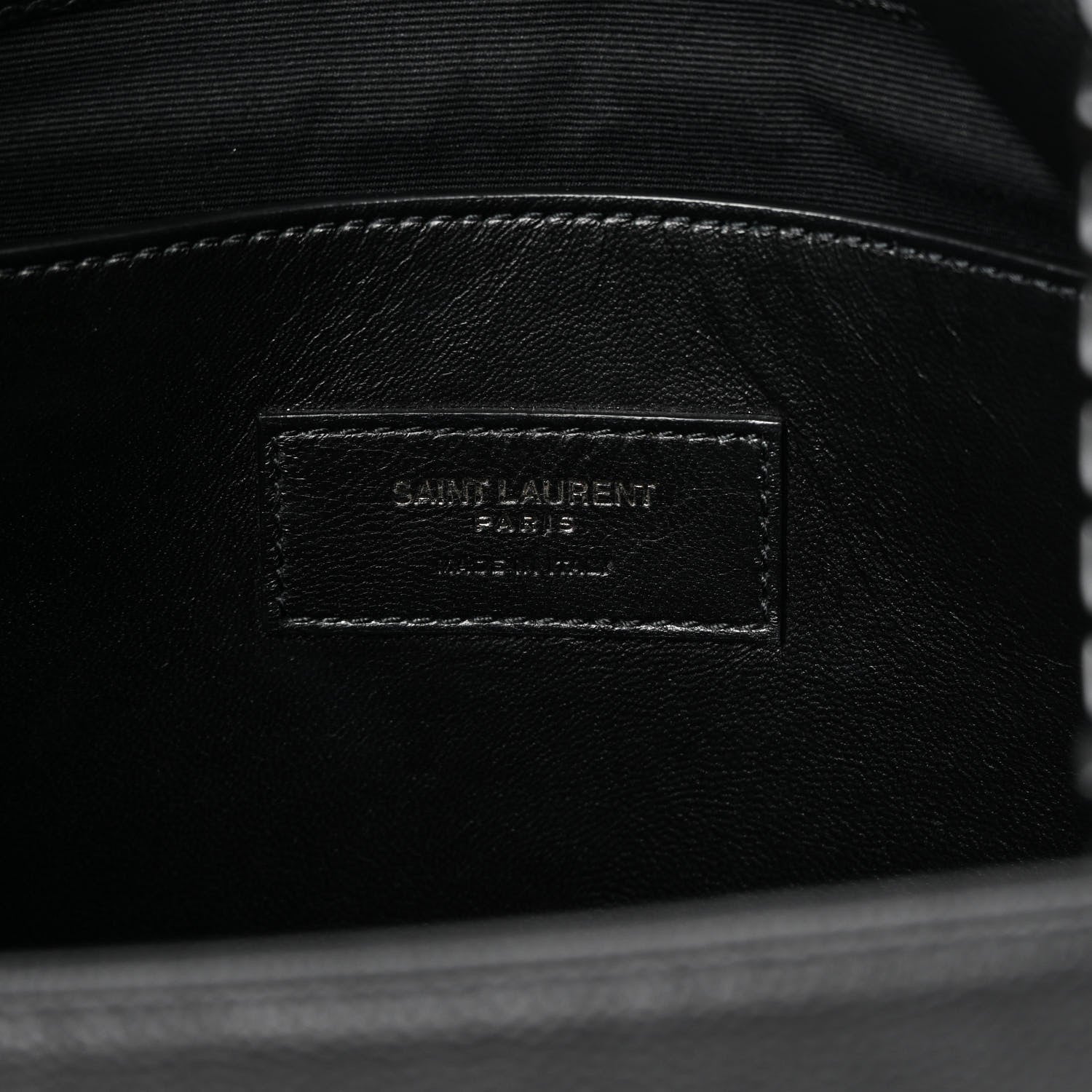 Saint Laurent Grain De Poudre Medium West Hollywood Monogram Fold-Over Black 6 of 12