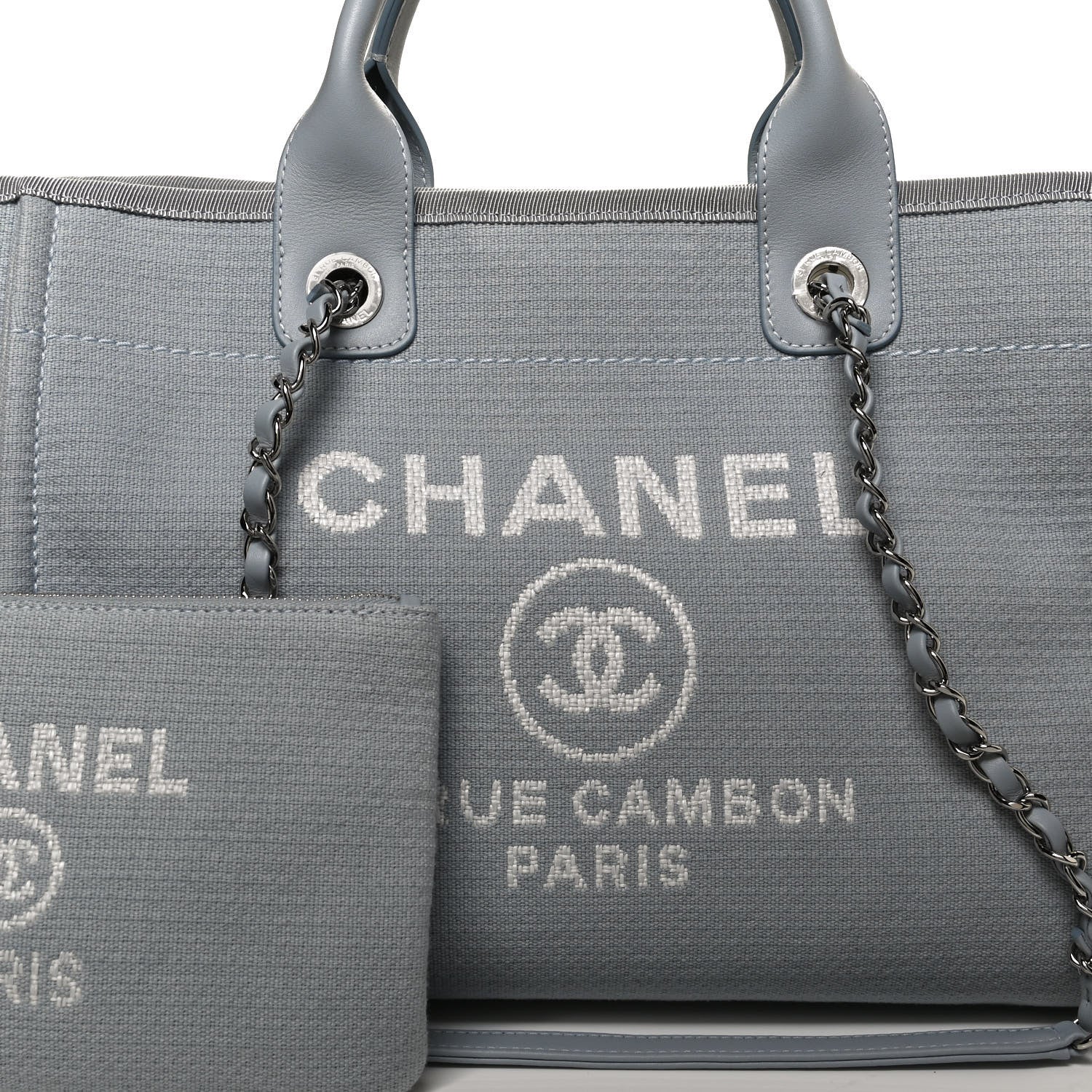 Chanel Mixed Fibers Small Deauville Tote Grey 7 of 10