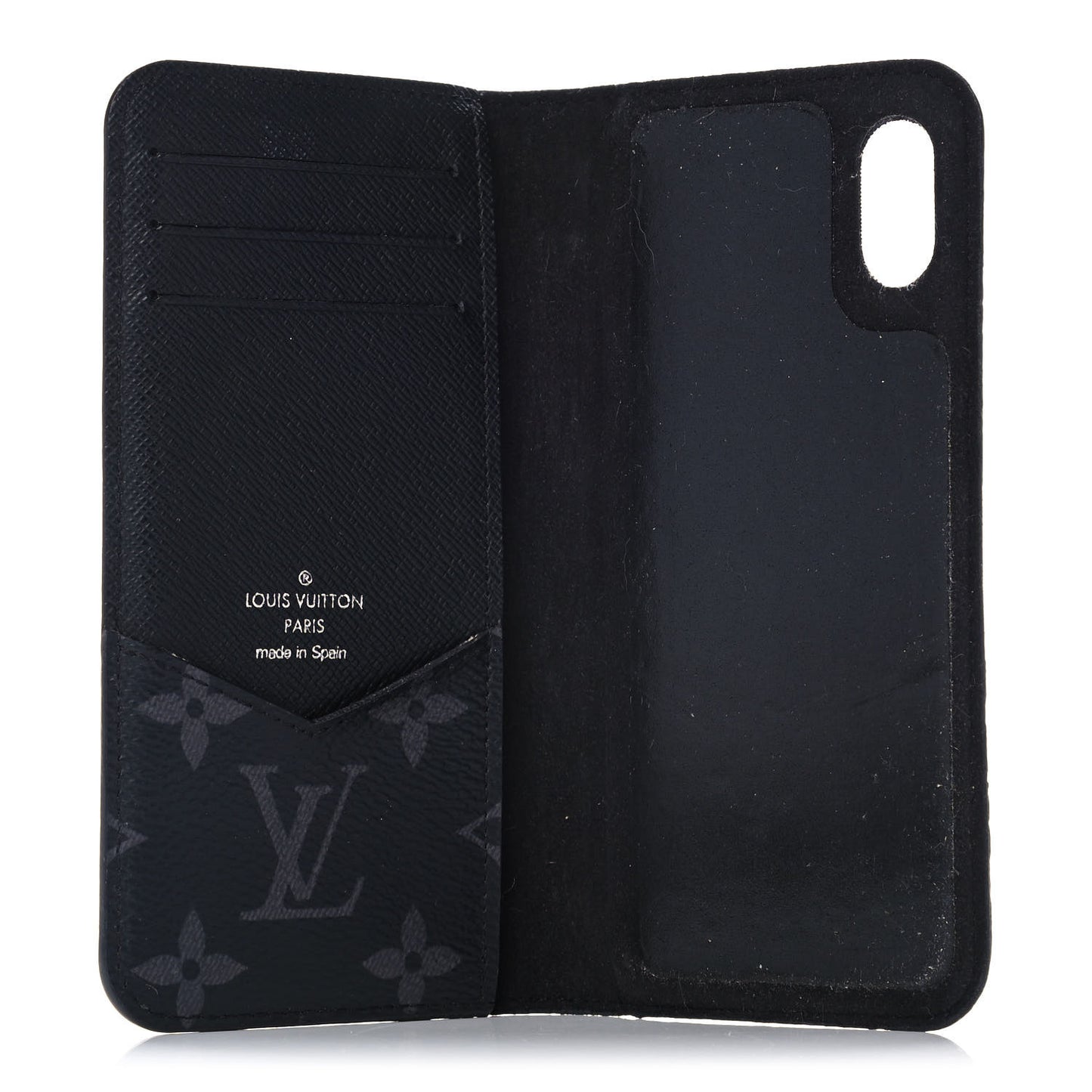 Monogram Eclipse iPhone XS Max Folio Case Black
