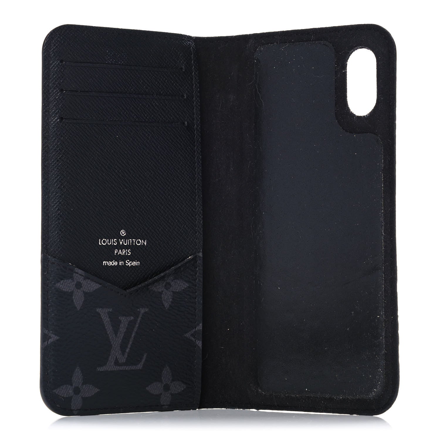 Louis Vuitton Monogram Eclipse iPhone XS Max Folio Case Black 5 of 9