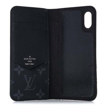 Louis Vuitton Monogram Eclipse iPhone XS Max Folio Case Black 5 of 9