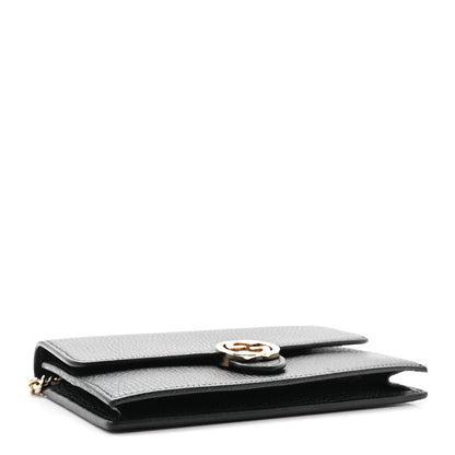 Gucci Dollar Calfskin Interlocking G Chain Wallet Black 4 of 9
