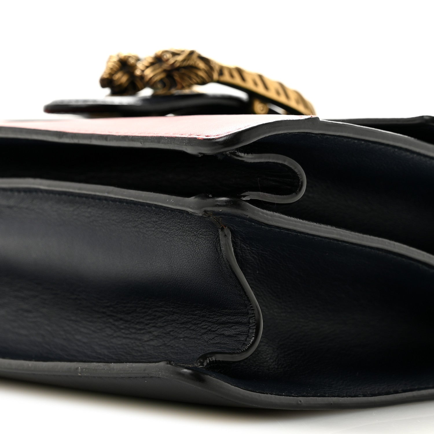 Gucci Moon Calfskin Bamboo Web Medium Dionysus Top Handle Bag Blue Emerald Hibiscus Red 10 of 13