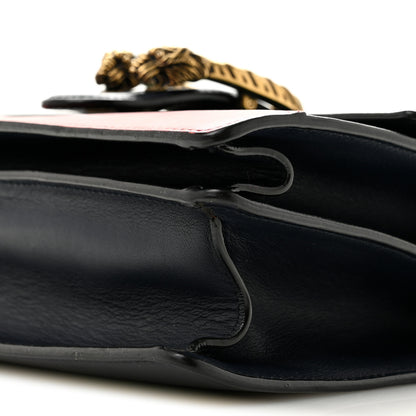 Gucci Moon Calfskin Bamboo Web Medium Dionysus Top Handle Bag Blue Emerald Hibiscus Red 10 of 13