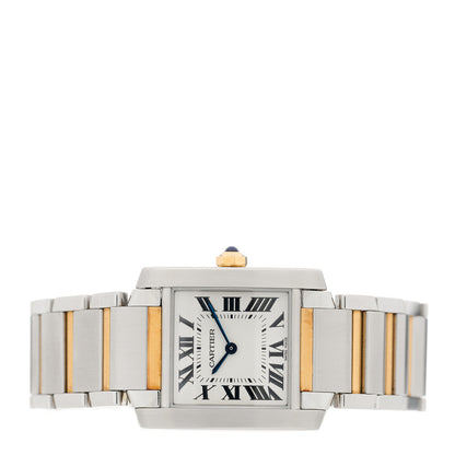 Cartier Stainless Steel 18K Yellow Gold 25mm Tank Francaise Quartz Watch 2 of 4