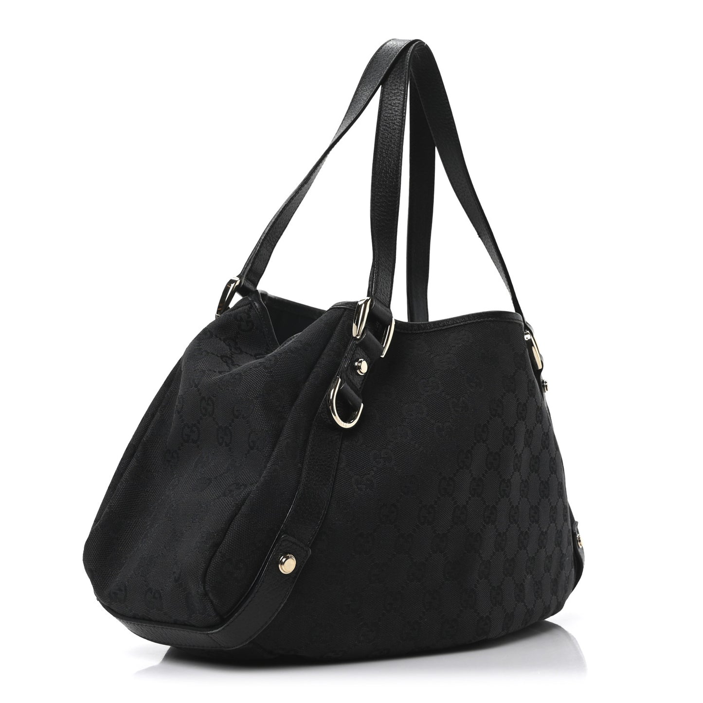 Monogram Medium Abbey Shoulder Bag Black