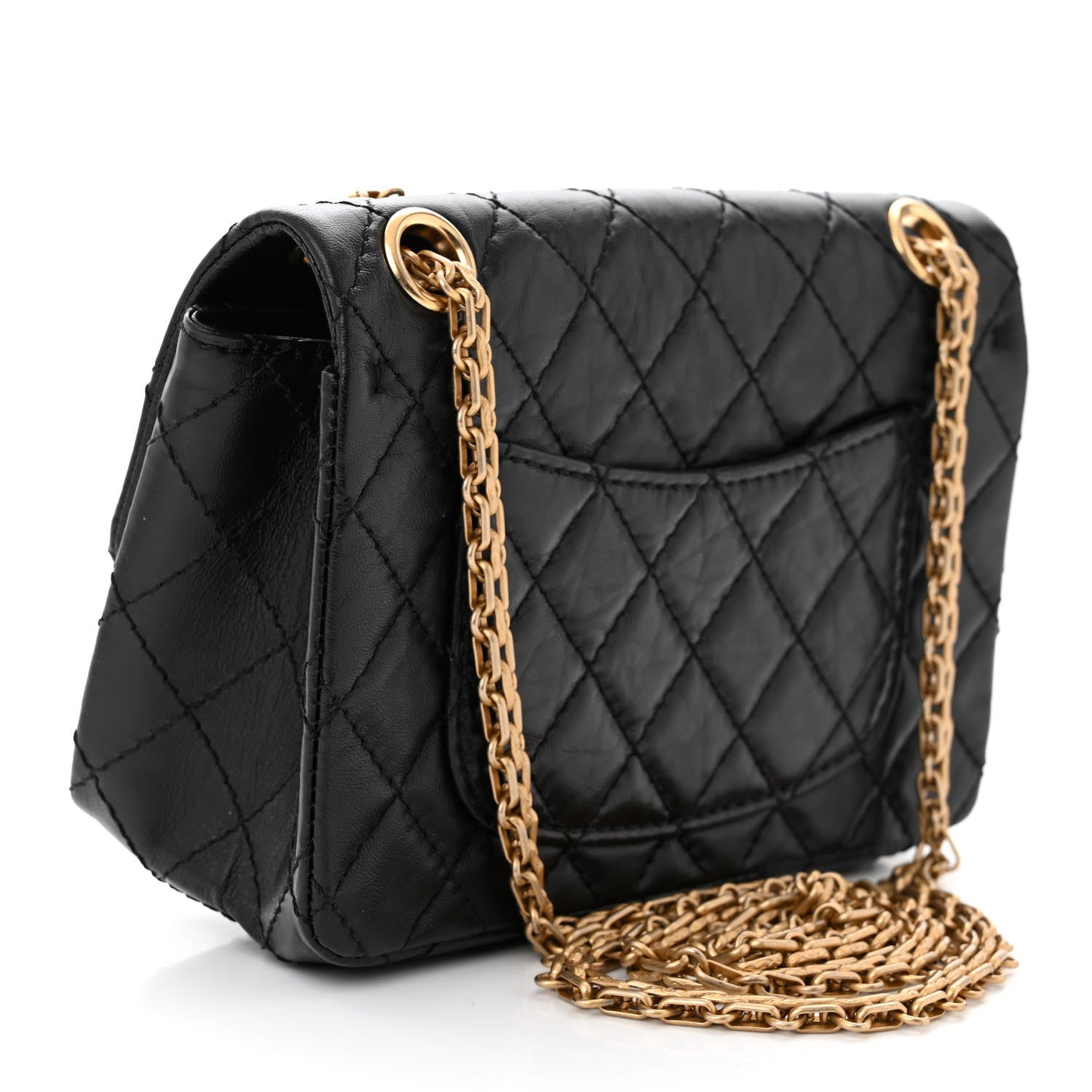 Chanel Aged Calfskin Quilted 2.55 Reissue Mini Flap Black 3 of 11