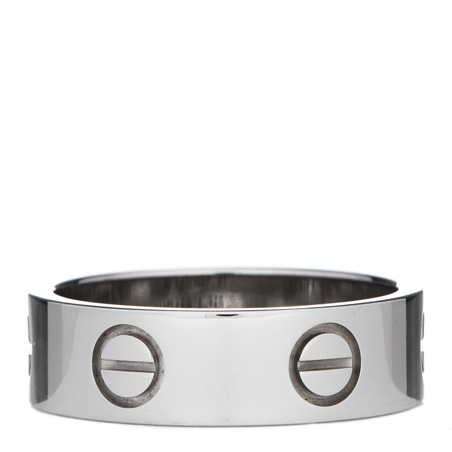 Cartier 18K White Gold 5.5mm LOVE Ring 51 5.75 3 of 5