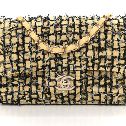 Chanel Tweed Quilted Mini Rectangular Flap Yellow Black 8 of 11