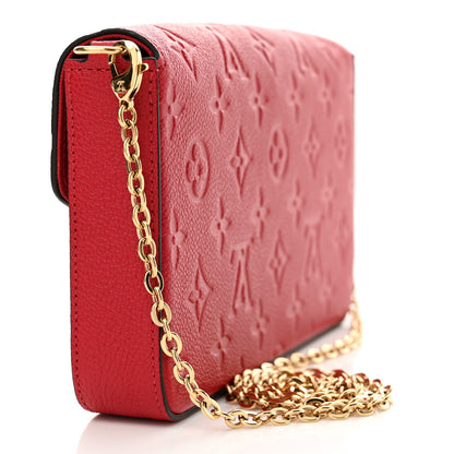 Louis Vuitton Empreinte Pochette Felicie Chain Wallet Scarlet 4 of 11
