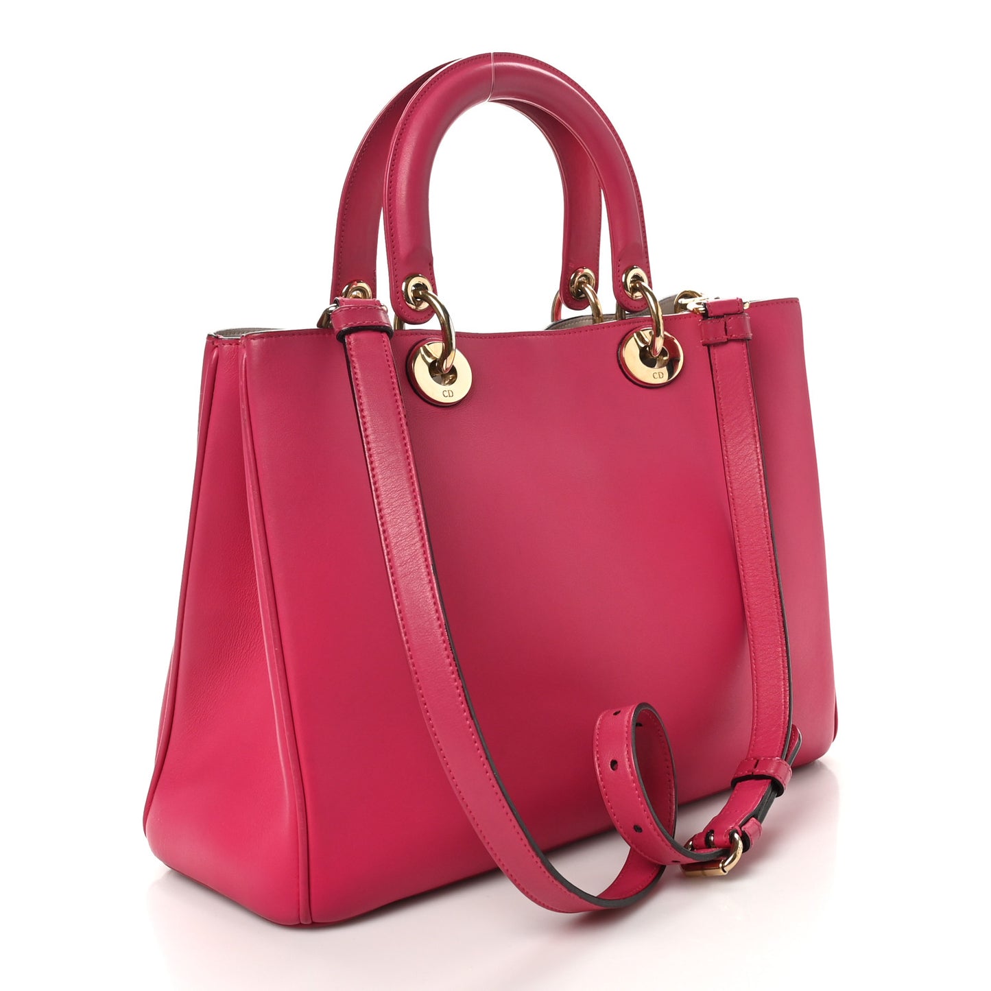 Smooth Calfskin Medium Diorissimo Tote Fuchsia