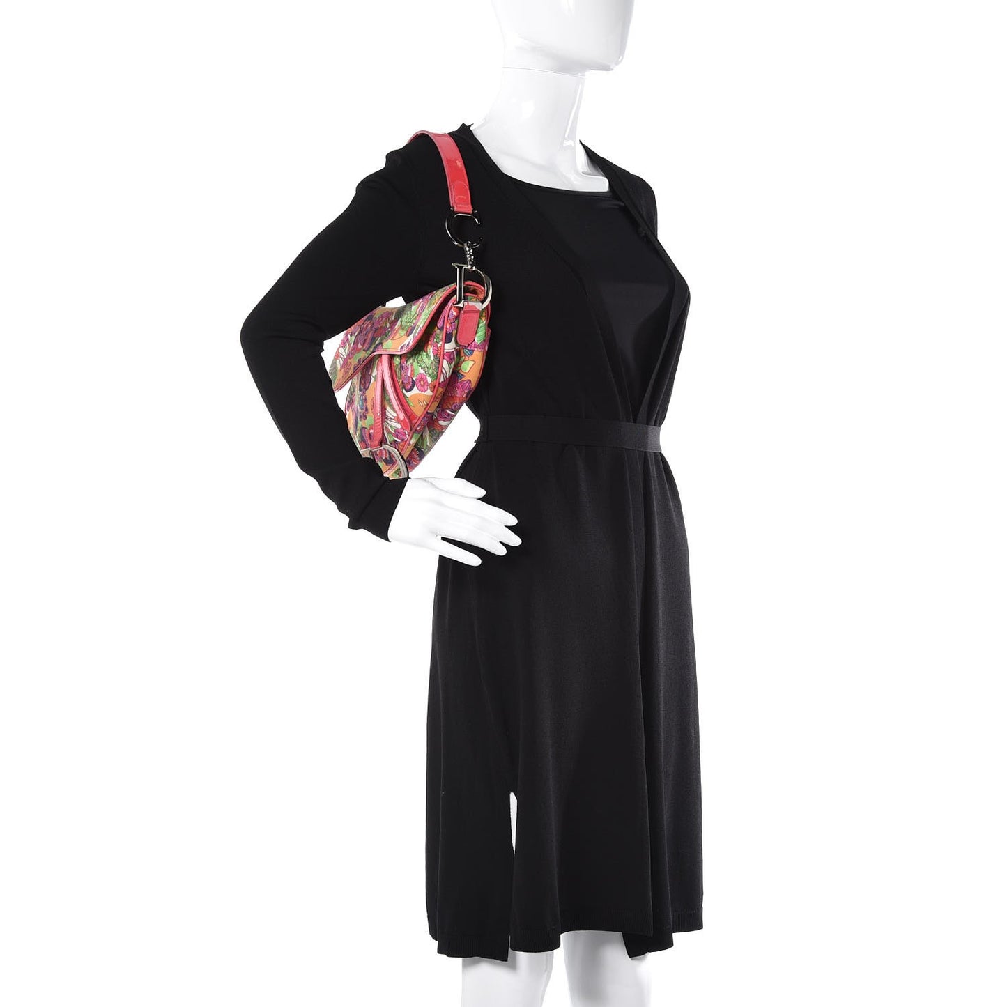 Canvas Floral Saddle Bag Multicolor