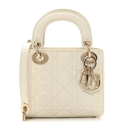 Christian Dior Lambskin Cannage Mini Lady Dior White 1 of 9