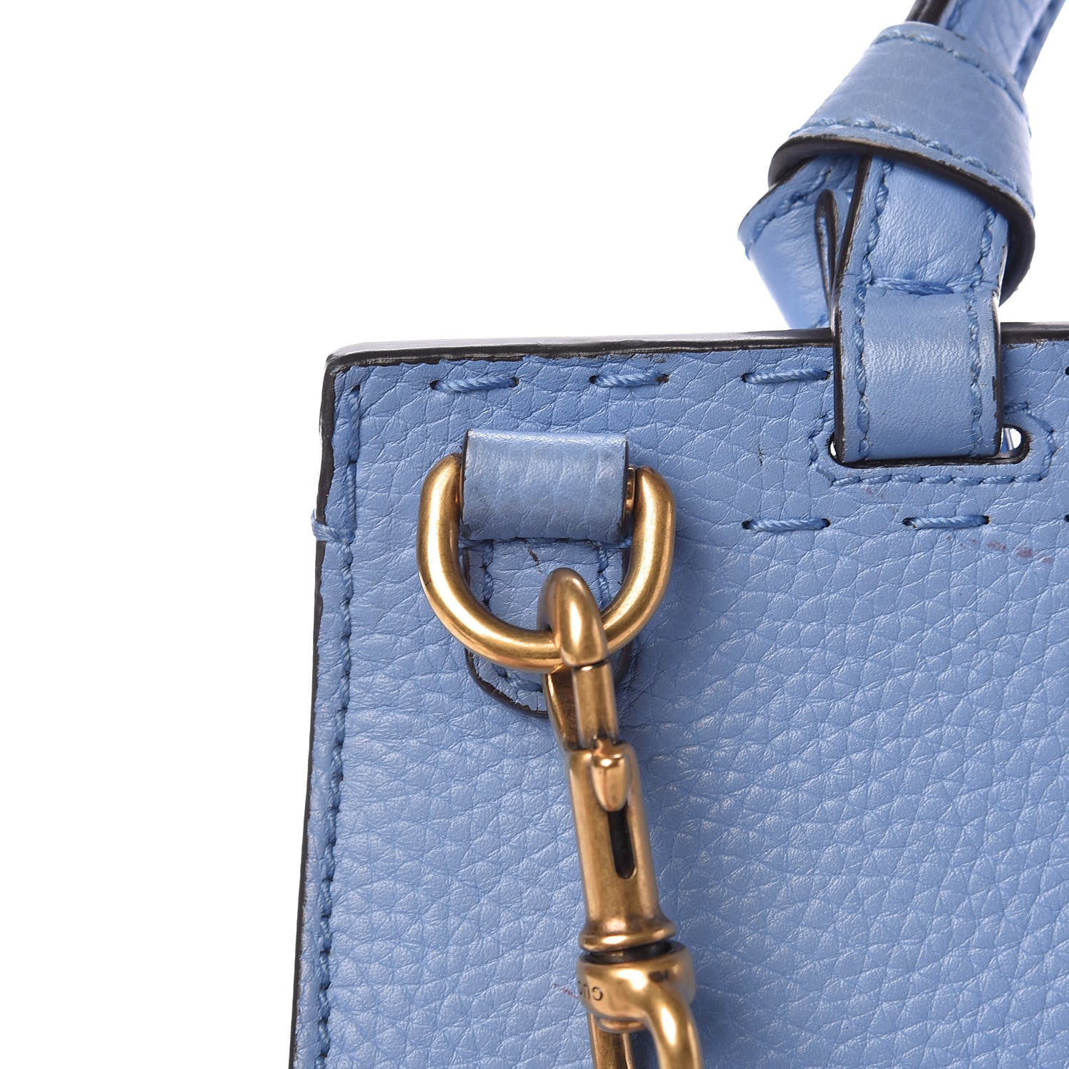 Gucci Calfskin Mini GG Marmont Top Handle Bag Clear Sky Blue 11 of 15