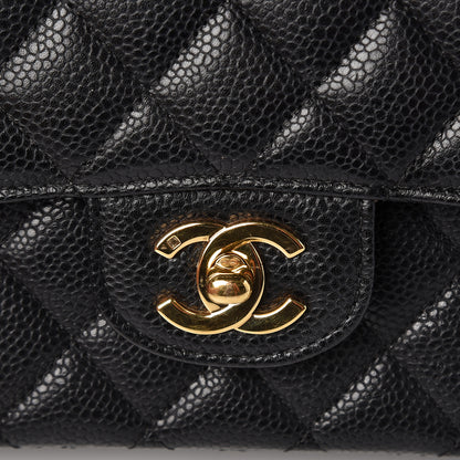 Chanel Caviar Quilted Medium Double Flap Black 9 of 11