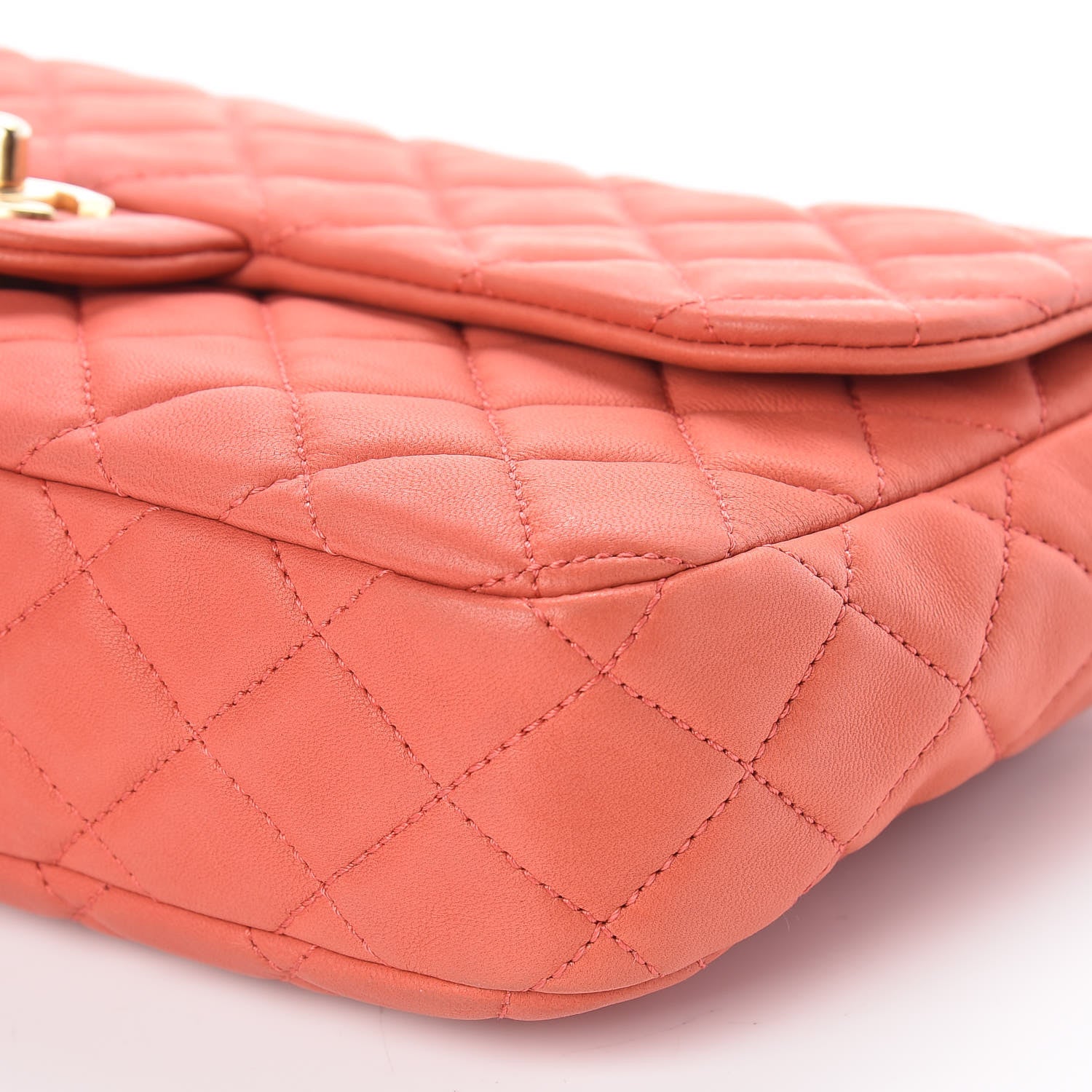 Chanel Lambskin Quilted Medium Cruise Charm Flap Red 10 of 10