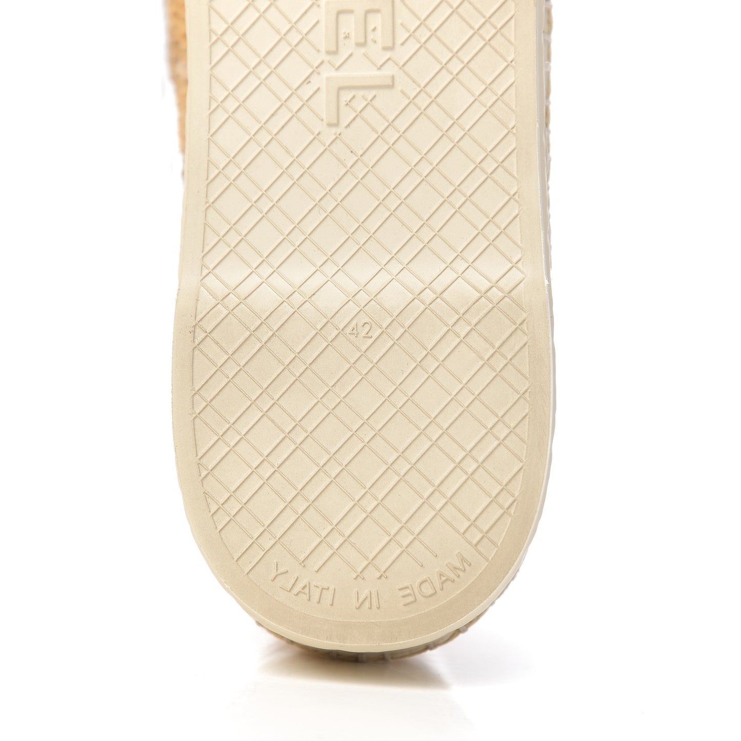 PVC Straw CC Espadrilles 42 Beige