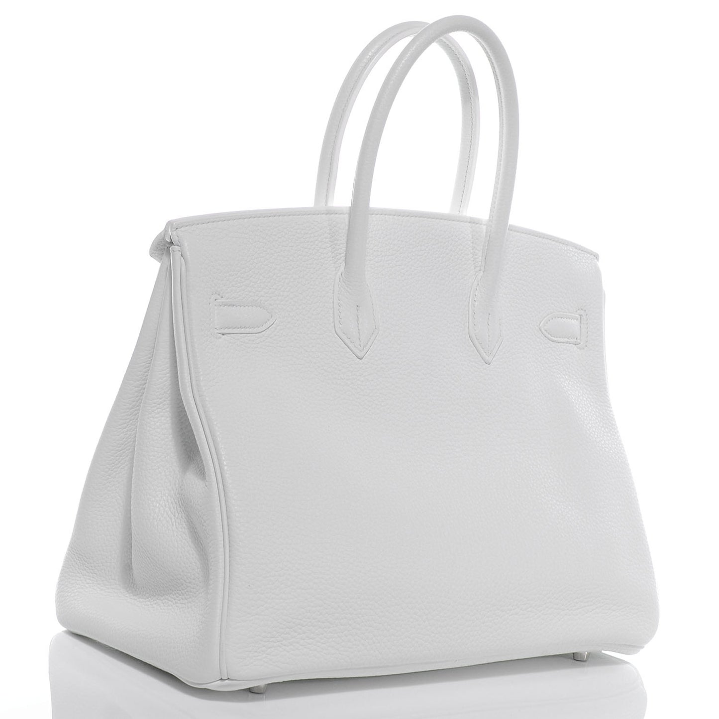 Taurillon Clemence Lizard Club Birkin 35 Blanc Gris Perle Sanguine