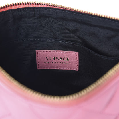 Versace Calfskin Quilted Tribute Icon Crossbody Flat Pouch Pink 6 of 9