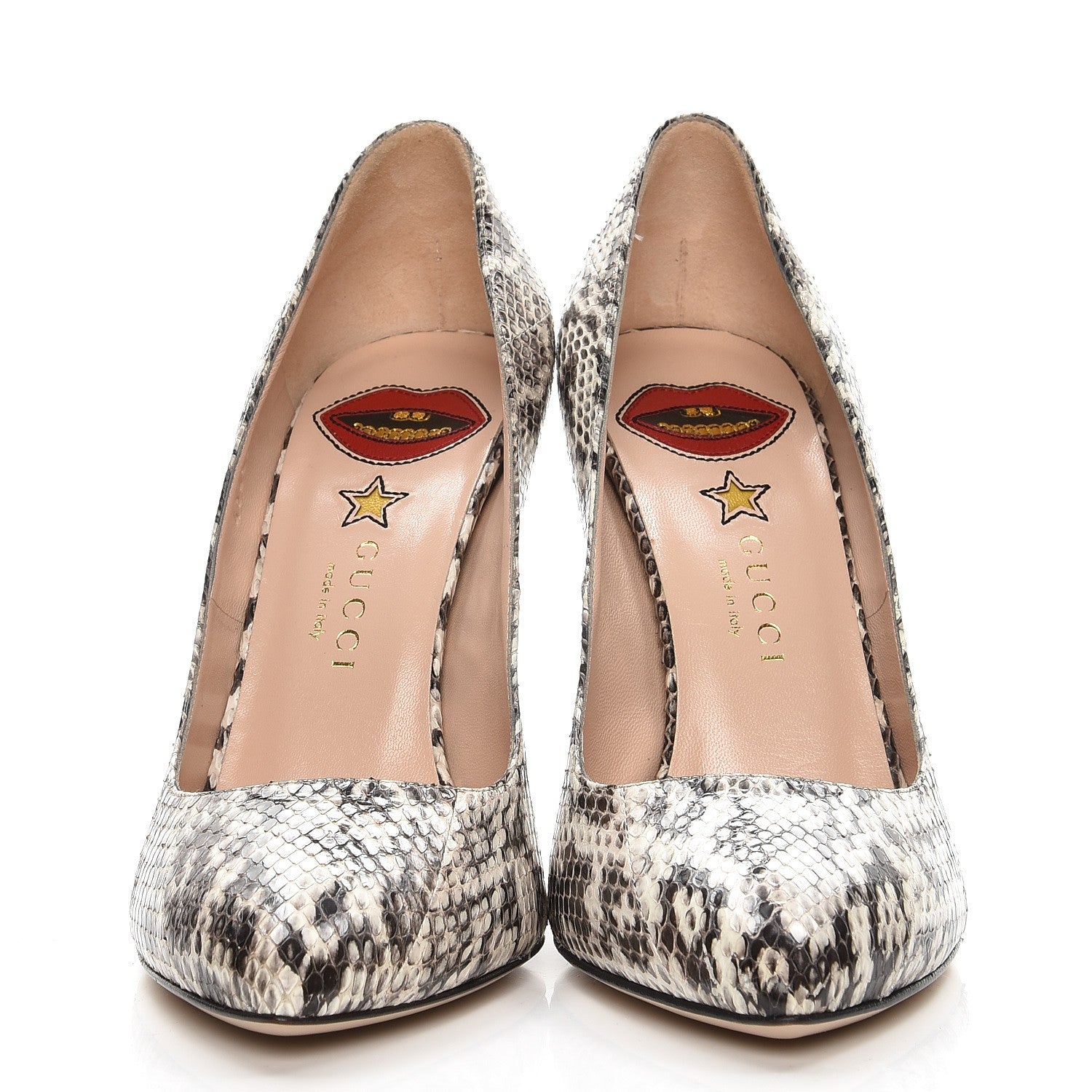 Gucci Elaphe Snakeskin Classic Pumps 38 Roccia 2 of 9
