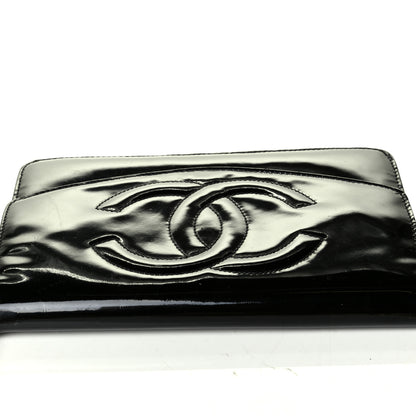 Chanel Patent Timeless CC Wallet On Chain WOC Black 6 of 7
