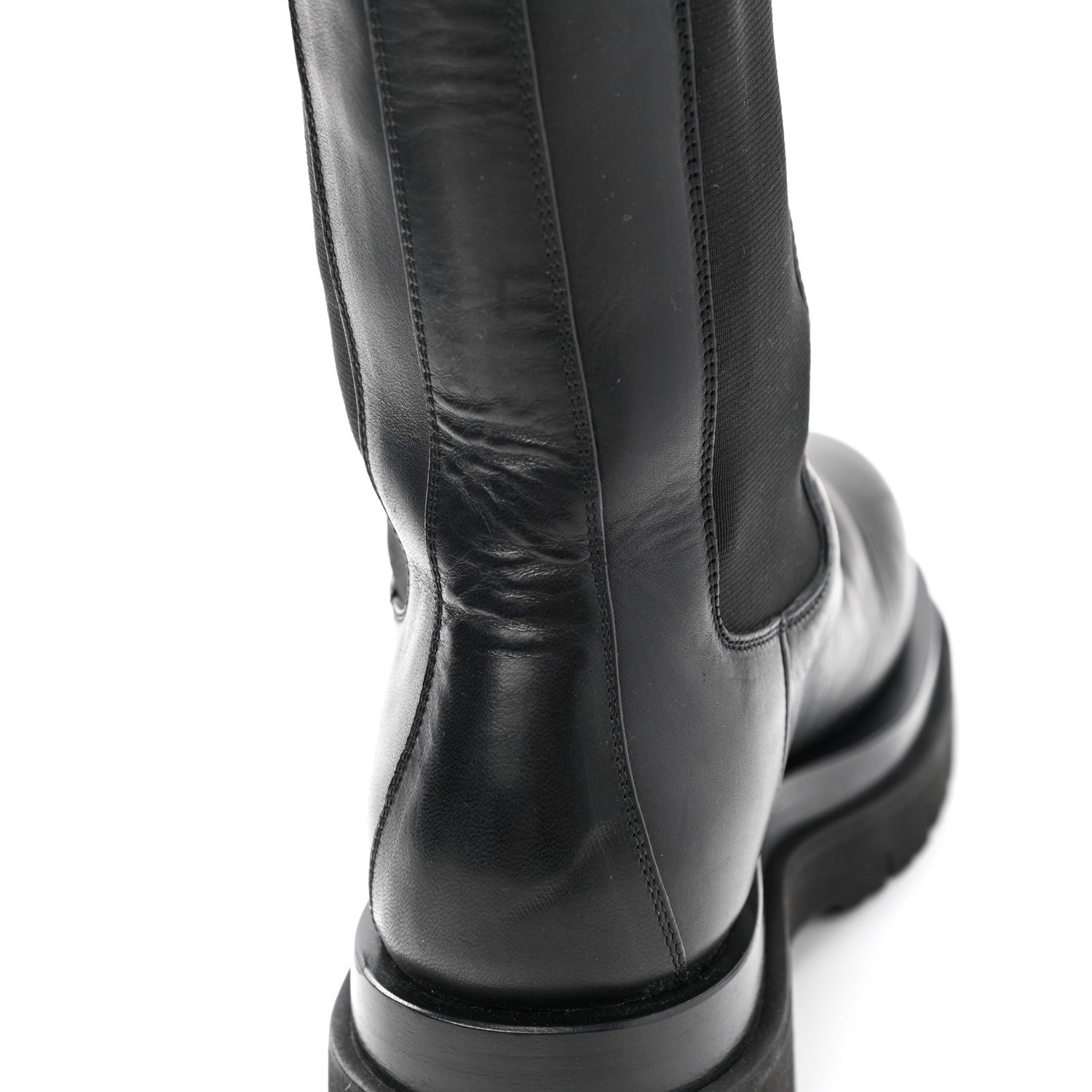 Bottega Veneta Calfskin The Lug Chelsea 55mm Boots 40.5 Black 10 of 10