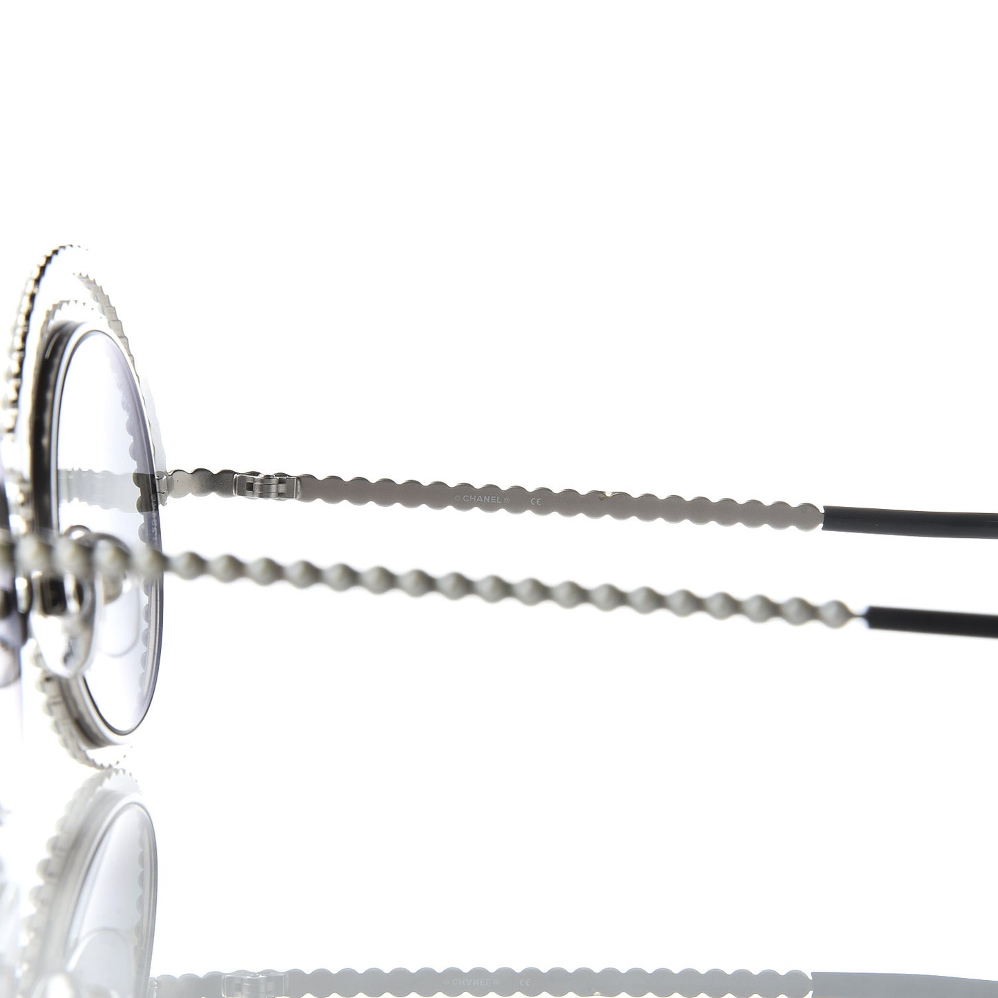Pearl Round Sunglasses 71139 Silver