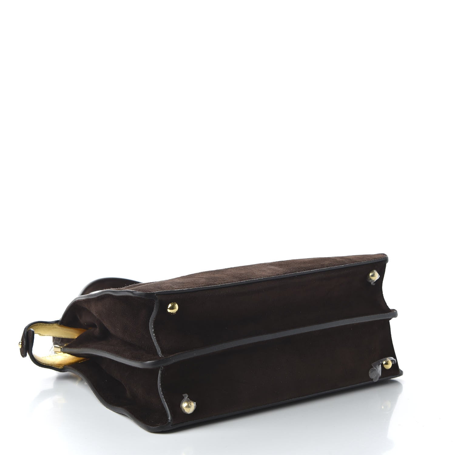 Fendi Suede Medium Peekaboo I See U Satchel Moresco Oro Chiaro 4 of 10