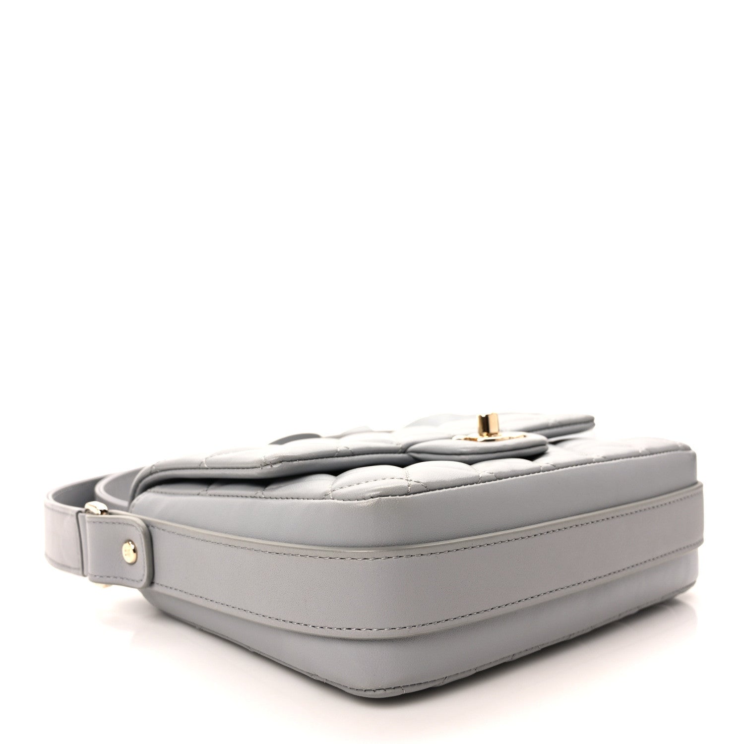 Chanel Calfskin Quilted Bolero De Chanel Flap Bag Grey 4 of 9