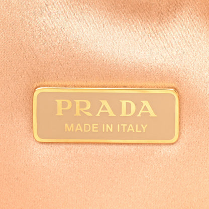 Prada Satin Crystal Triangle Crossbody Pouch Platino 6 of 10