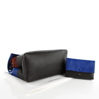 Celine Calfskin Suede All Soft Shoulder Bag Indigo 4 of 7