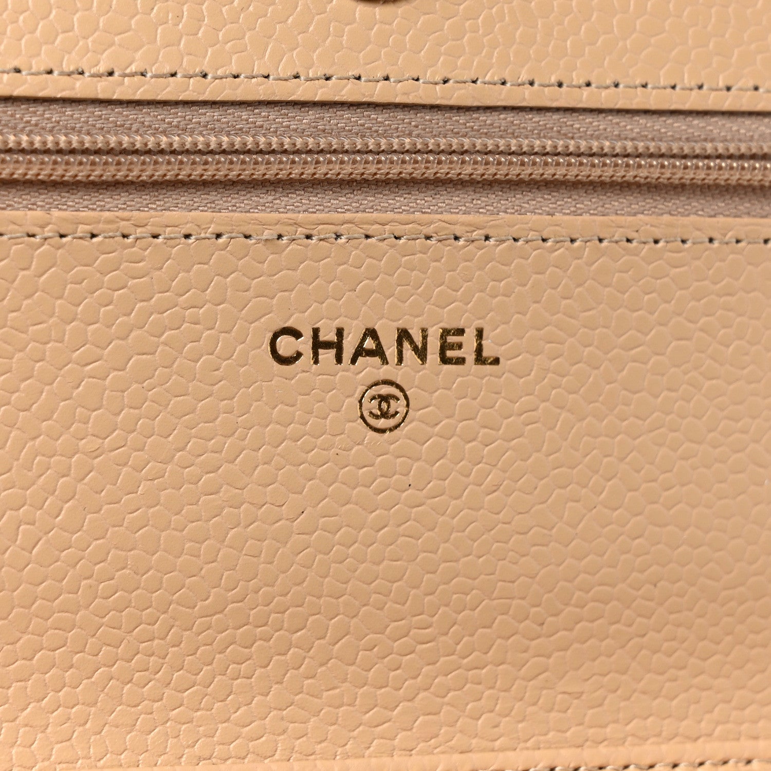 Chanel Caviar Quilted Wallet on Chain WOC Dark Beige 6 of 10