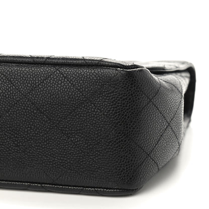 Chanel Caviar Quilted Jumbo Single Flap Black 16 of 19