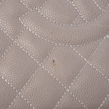 Chanel Caviar Quilted Grand Shopping Tote GST Light Grey 8 of 13